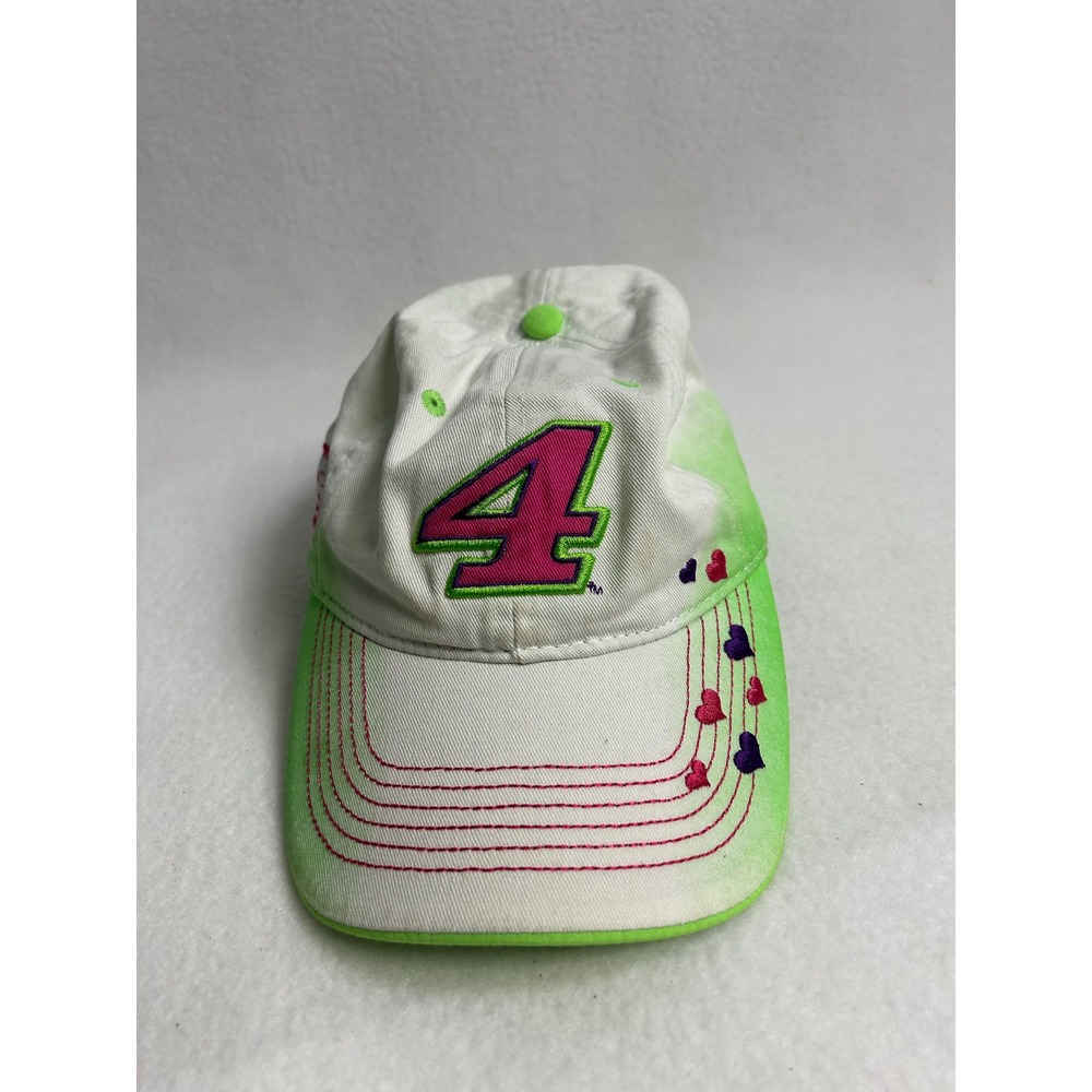Nascarcore Chase Authentics Unisex OSFM‎ White Green Kevin Harvick #4 Racing Hat